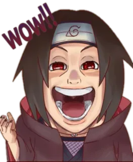 😧 5036a543 Itachi Uchiha Naruto WOW!! itachi, anime, mangá, naruto, uchiha whatsapp sticker