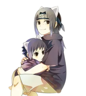 ❤ 5a790593 Itachi Naruto Anime, Mangá, Uchiha, Orelhas de gato, Fanart whatsapp sticker