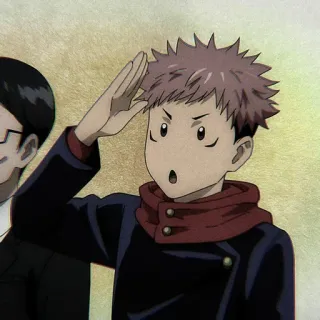 ✨ 4b56a6b1 Yuji Itadori Jujutsu Kaisen Anime, Jujutsu Kaisen, Yuji Itadori, Manga, Cartoon, Japanse animatie, Student telegram sticker