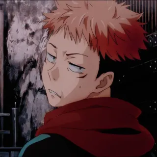 😒 209f0435 Yuji Itadori Jujutsu Kaisen 动漫, 漫画, 咒术回战, 虎杖悠仁, 少年 telegram sticker