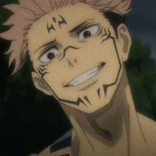 😂 47121eaf Ryomen Sukuna Jujutsu Kaisen 动漫, 恶魔, 诅咒之灵, 漫画, 咒术回战, 两面宿傩, 宿傩 telegram sticker