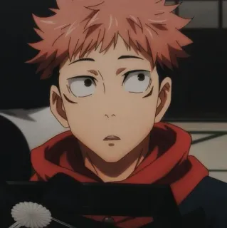 😐 4d5f1f50 Yuji Itadori Jujutsu Kaisen 动漫, 漫画, 咒术回战, 虎杖悠仁, 角色, 日本动画, 少年Jump telegram sticker