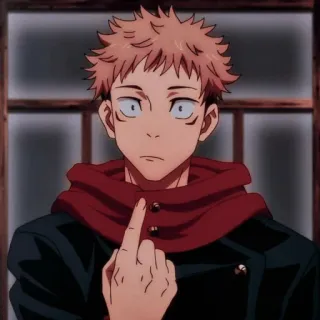 😧 72e2f407 动漫, 中指, 冒犯, 角色 telegram sticker