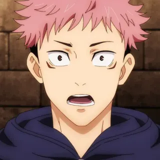 😧 9a3d50e4 Yuji Itadori Jujutsu Kaisen 动漫, 漫画, 角色, 肖像 telegram sticker