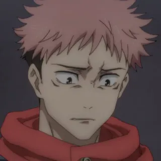 🥺 9ad012c2 Yuji Itadori Jujutsu Kaisen 动漫, 漫画, 角色, 咒术回战, 虎杖悠仁, 悲伤 telegram sticker