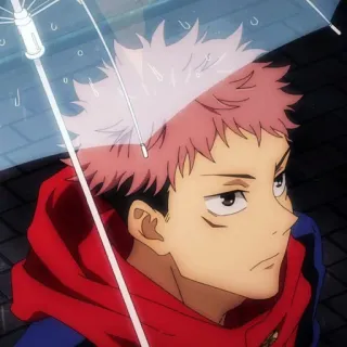 😶 a9e6fad8 Yuji Itadori Jujutsu Kaisen 动漫, 咒术回战, 虎杖悠仁, 漫画, 角色, 伞 telegram sticker