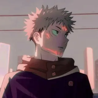 🚄 e8f81727 Yuji Itadori Jujutsu Kaisen 动漫, 漫画, 咒术回战, 虎杖悠仁, 少年, 角色, 动画 telegram sticker