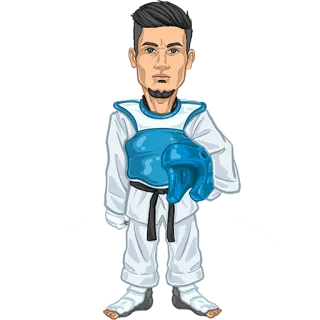 👑 8ab9fc3b Taekwondo, Artes marciales, Atleta, Deporte, Luchador telegram sticker
