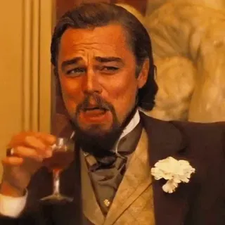 🤣 1c7af991 Leonardo DiCaprio, Meme, Trinken, Anzug, Lustig, Reaktion, Promi telegram sticker