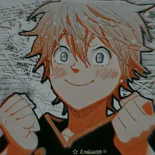 😆 5b69e7ec K.raissa028 Anime, Cartoon, Fröhlich, Lächelnd, Fanart, Porträt telegram sticker