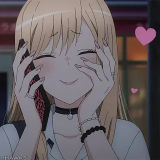 😳 93d1df02 @HAWKS Anime, Mädchen, Herzen, Süß, Handy, Fröhlich telegram sticker