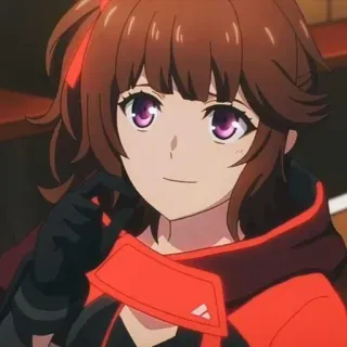 ❤️ d62ca8c2 Anime, Frau, lächelnd, Cartoon, rot, Mädchen telegram sticker