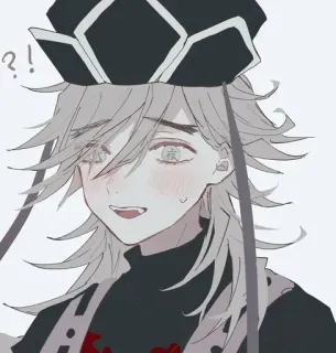 🈵 2e8c14a1 ?! 动漫, 漫画, 角色, 问号, 艺术, 插画 telegram sticker