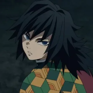 🈷 57dc5bae Giyu Tomioka Demon Slayer 动漫, 鬼灭之刃, 富冈义勇, 角色, 漫画, 剑士, 柱 telegram sticker