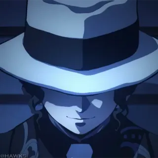 😻 1f2b8a26 Muzan Kibutsuji Demon Slayer Anime, Demon Slayer, Muzan Kibutsuji, Bösewicht, Hut, Charakter telegram sticker