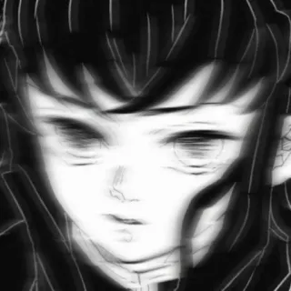 🎭 57085520 Anime, Manga, Mädchen, Schwarzweiß, Porträt telegram sticker