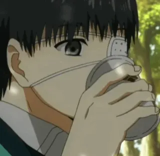 🚩 bd97d2dd Ken Kaneki Tokyo Ghoul Anime, Kaneki, Tokyo Ghoul, Charakter, Trinken, Bandage telegram sticker