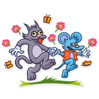 The Itchy & Scratchy telegram stickers