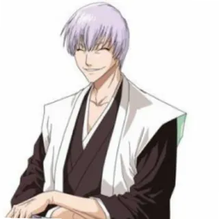 🐍 999a02c6 Gin Ichimaru Bleach Anime, Bleach, Gin Ichimaru, Karakter telegram sticker