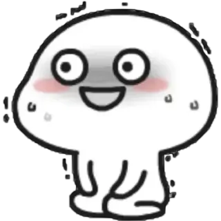 😃 3a98ee08 Dessin animé, Blanc, Créature, Joyeux, Blob whatsapp sticker