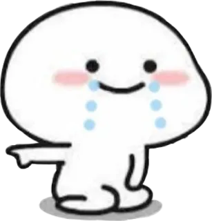 😢 458cb331 larmes, triste, pleurer, emoji, dessin animé, personnage whatsapp sticker