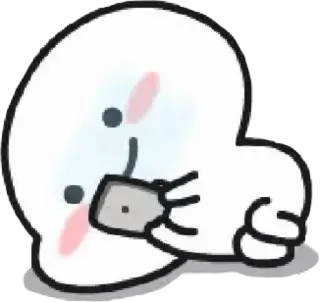 🙂 5e43dd72 personnage, mignon, dessin animé, illustration, blanc, rougir whatsapp sticker