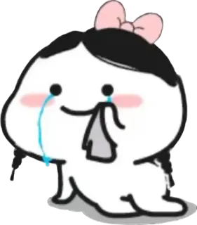 😅 64f35da7 pleurer, triste, larmes, dessin animé, émotion, kawaii whatsapp sticker