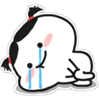 👧 76b3ec18 pleurer, triste, dessin animé, émotion, larmes whatsapp sticker