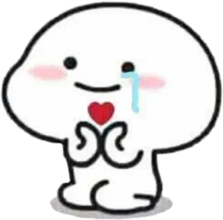 🥰 84673437 mignon, dessin animé, cœur, amour, pleurer, kawaii whatsapp sticker