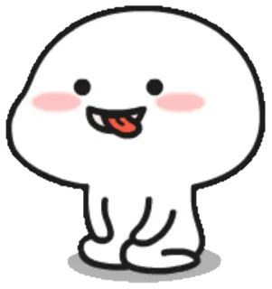 😋 9aa4f39b dessin animé, personnage, mignon, blob, langue whatsapp sticker