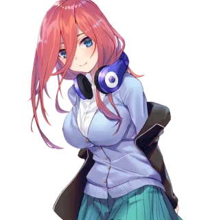 😊 4bf00619 Аниме девушка, Наушники, Мультфильм, Цифровое искусство telegram sticker