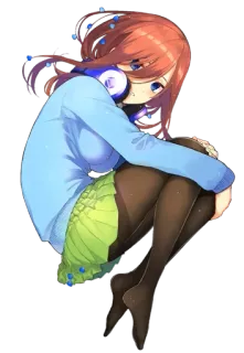 😄 8b613b8f Miku Nakano The Quintessential Quintuplets Аниме, Девушка, Наушники, Мику Накано, Пять невест telegram sticker