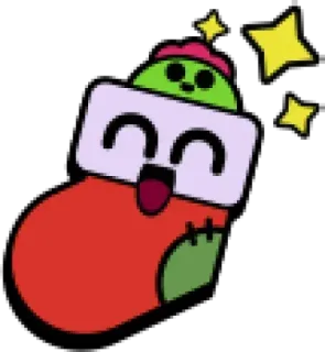 🧦 ac2cf592 nhãn dán, hoạt hình, dễ thương, giáng sinh, vớ, ngôi sao, vui vẻ telegram sticker