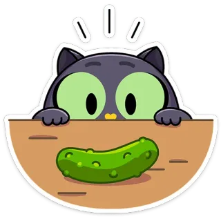 🙈 b97feec0 kucing, acar, kartun, hewan, makanan, lucu telegram sticker