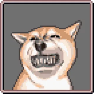 🐕 918066d2 Doge doge, chó, shiba inu, meme, pixel art, hài hước telegram sticker