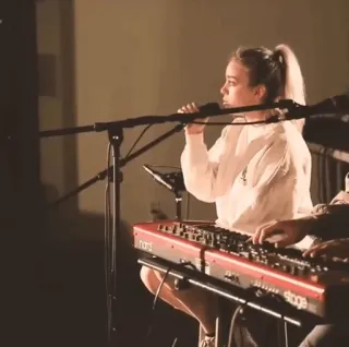 ✨ 0862ff12 piosenkarz, muzyk, keyboard, mikrofon, występ, muzyka, koncert telegram sticker