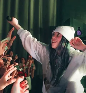 ✨ 630ee93b Billie Eilish muzyka, piosenkarz, koncert, występ, rozrywka, tłum telegram sticker