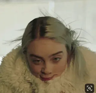 ✨ 9f954f4f Billie Eilish piosenkarz, celebryta, kobieta, portret telegram sticker