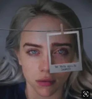 ✨ b743ea0d Billie Eilish THE TRUTH WILL BE SHARED Billie Eilish, piosenkarka, muzyka, portret, prawda telegram sticker