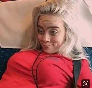 ✨ daef51a7 Billie Eilish piosenkarz, muzyk, portret, kobieta, celebryta telegram sticker