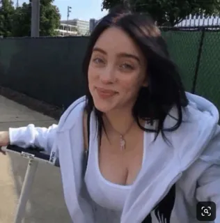 ✨ e519a7a7 Billie Eilish Billie Eilish, Piosenkarka, Gwiazda, Muzyk, Gwiazda pop, Portret telegram sticker