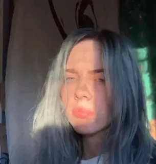 ✨ fdbfada0 Billie Eilish piosenkarz, celebryta, osoba, kobieta, portret telegram sticker