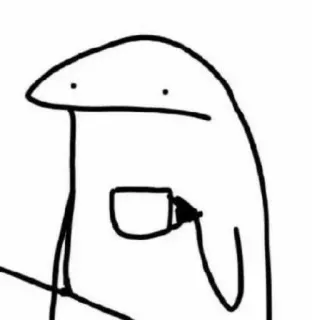 👍 1f053809 cartoon, drawing, stick figure, coffee, tea, cup telegram sticker