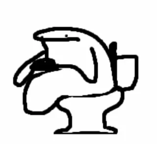 💩 218ba7a4 florkofcows, toilet, meme, stick figure, humor telegram sticker