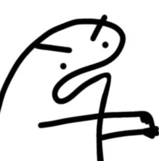 😡 b2ecfd60 stick figure, middle finger, offensive, cartoon, illustration telegram sticker