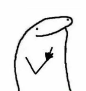 🖕 c4216016 middle finger, offensive, cartoon, gesture, line art, simple telegram sticker