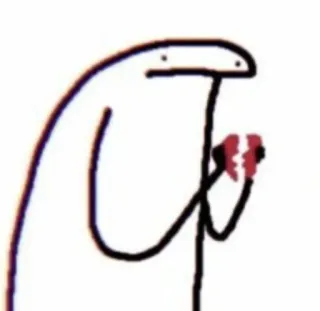 💔 efda1b69 cartoon, sad, heartbreak, broken heart, stick figure telegram sticker