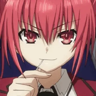 🔥 00795a47 Kotori Itsuka Date A Live 애니메이션, 만화, 이츠카 코토리, 데이트 어 라이브, 빨간 머리, 사탕, 캐릭터 whatsapp sticker