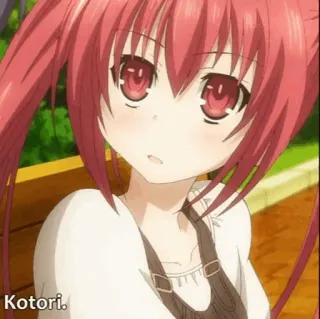 🔥 0cc89f94 Kotori Kotori. 애니메이션, 여자, 귀여운, 빨간 머리 whatsapp sticker