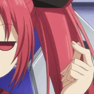 🔥 244444a3 애니메이션, 캐릭터, 여자, 분홍 머리, 얼굴, 만화 whatsapp sticker